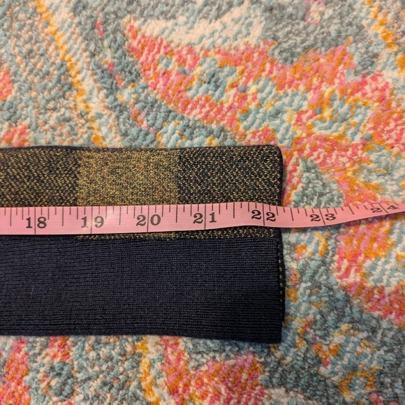 Margaret O' Leary Navy Yellow Plaid Soft Wool Blazer Size S - Picture 9 of 9